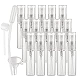 ✔【El paquete incluye】--- 20 Piezas 5ml Botellas de Spray de Cristal Transparente con 2 Pieza embudo de plástico, 1 Pieza gotero de plástico, 1 Pieza herramienta de transferencia.
