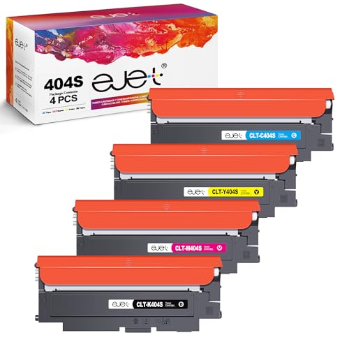 ejet P404C Pack de 4 Cartouche de Toner Compatible CLT-P404C Toner pour Samsung c480w pour Samsung CLT-404S CLT-K404S pour Xpress C48X C430W C483W C480W C480FN...