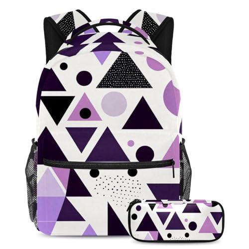 Sac à dos violet résistant fini les affaires perdues avec trousse