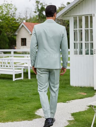 Men's 3 Piece Suit Slim Fit, Blazer Jacket Vest Pants with Honeycomb Fabric, Wedding Business Prom Suits for Men4