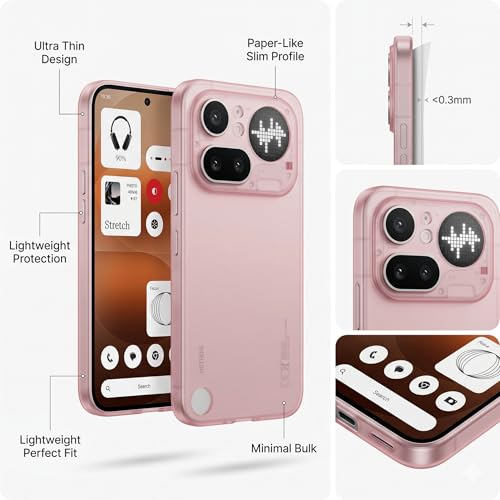 Image of FIRST MART Back Cover for Nothing 4A Pro 5G | Ultra-Thin Frosted Matte Semi-Transparent Silicone Case, Anti-Slip Grip, Precise Fit | Baby Pink