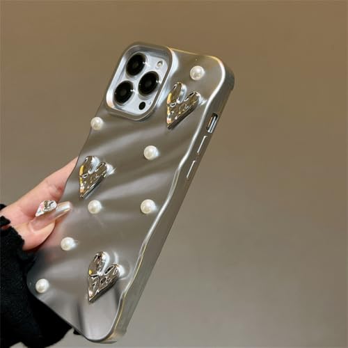 Coque iPhone 14 Pro antichoc souple cœur et papillon