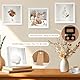 NVGVUP 2 Stück 3D Bilderrahmen zum Befüllen, Tiefer Objektrahmen, Shadow Box Weiß, für Tischplatte und Wand(15x 15 cm)