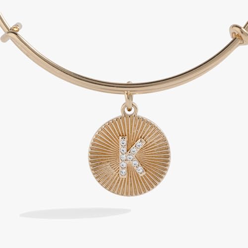 Image of Alex and Ani Initial I Pave Starburst Texture Bangle