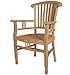KMH®, Teak Gartenstuhl Colonial mit Armlehnen im Colonialstil (#102059)