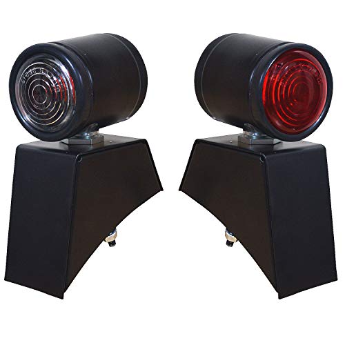Feux de style majordome noir 12V pour la restauration de tracteur Nuffield et Case