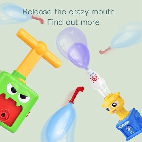 Galaxy Hi-Tech Balloon Launcher Car Toy Set, Balloon Powered Car Toys, Balloon Racers Toy with Pump Creative Inflatable Racing Car for Kids Intelligence Education Children's Toys-Multicolour - Image 9
