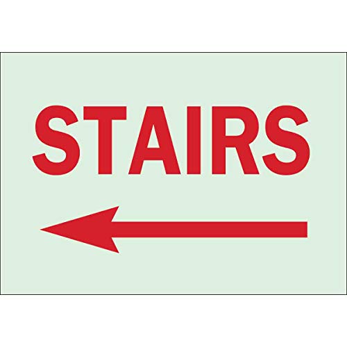 Panneau lumineux phosphorescent Brady pour escaliers visibles dans le noir