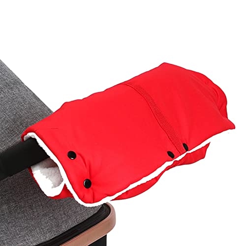 IKAXIYO Luvas de alça de carrinho de bebê para carro à prova de vento com capa protetora de pelúcia,