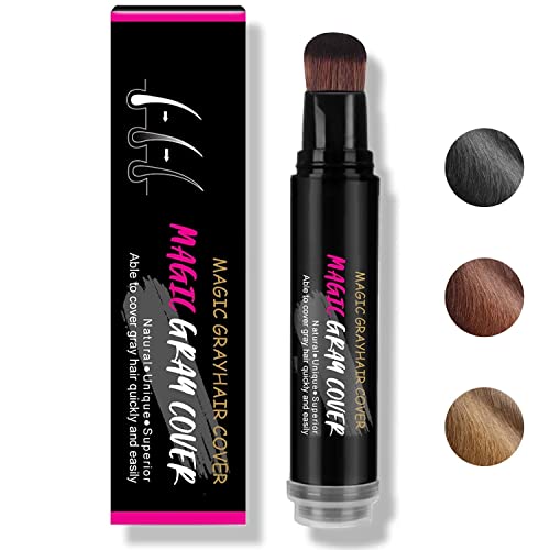 Root Touch Up Semi-permanent Root Hair Coloring,Hair Dye Pen for Roots, Haircolor Touch-Up Stick to Cover Gray Hair Root (BLACK)