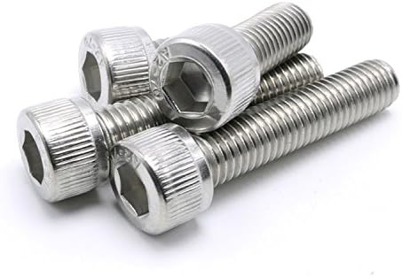#4-40 UNC Hex Socket Head Cap Screws,Stainless Steel,Full Thread,Knuled Head,100 Pieces #4-40 x 1"