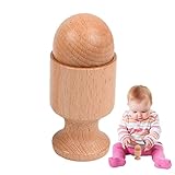 Sonajero - Juguetes para niños de madera de haya natural Grip Toy para manos pequeñas | Juguete de desarrollo infantil para 0-3 niños pequeños que agarran el dedo natural