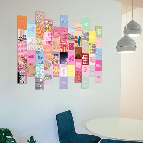Image of 54 pcs Danish Pastel Wall Collage Kit Aesthetic Pictures, Posters Matisse Wall Art Prints Preppy Room Decor 4 inchx6 inch for Teens Girls Women Dorm Bedroom (Danish Pastel Aesthetic)