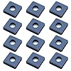 Antrader 12Pack Screw on Furniture Gliders 1″ x 1″ Square PTFE (Teflon) Carpet Flooring Coaster Magic Mover Moving Sliders Pads Navy