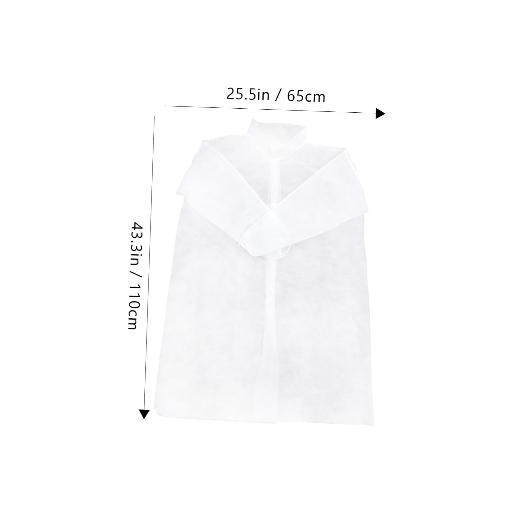 GALPADA Lab Coat Monouso Bianco Non Tessuto, Facile da Indossare e Togliere, per Manutenzione e Lavorazione Alimentare, Confezione da 10 Pezzi Stile Casuale