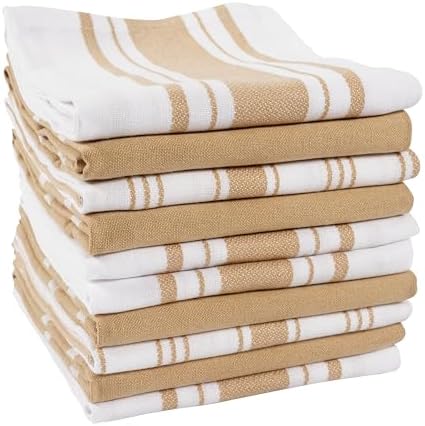 KAF Home Set of 10 GRS Certified Terra Kitchen Towels