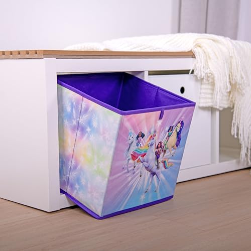 Herding Aufbewahrungsbox Unicorn Academy, ca. 30 x 30 x 30 cm, Aufbewahrung im Regal oder freistehend, 100% Polypropylen, Innen 100% Papier