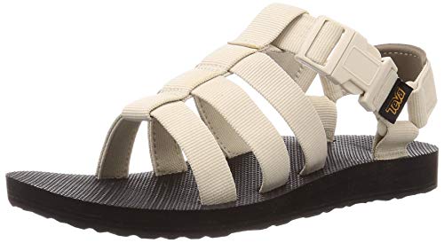 Teva Unisex Heels Open Toe Sandals, Off White Birch Black Bhbc, 7 US Women