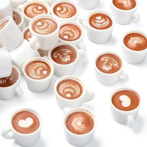 Figurines de tasse à thé miniatures en résine pour cadeau créatif