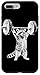 Vintage Retro Weight Lifting Gym Raccoon Deadlift Funny Case for iPhone 7 Plus/8 Plus
