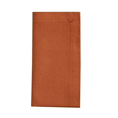 Set de 4 servilletas cuadradas de algodón naranja miniatura 2
