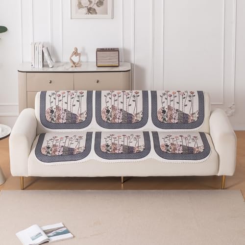 Image of HOKIPO HeavenHue Sofa Cover 3 Seater for Seat & Back, Mystic Wings