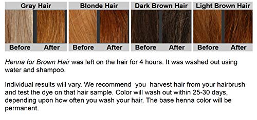 Tinte de cabello orgánico henna para cabello castaño 2 bolsas miniatura 2
