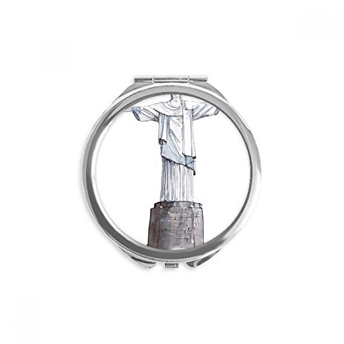 Miroir de poche Christ Rédempteur cadeau idéal souvenir du Brésil miroir de maquillage rond