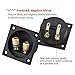 Facmogu 2PCS 2.2 Inch Square 2-Way Speaker Box Terminal Cup with Banana Plugs, Screw Type Binding Post Subwoofer Box Speaker Terminal Plates for DIY Home Car Stereo Subwoofer