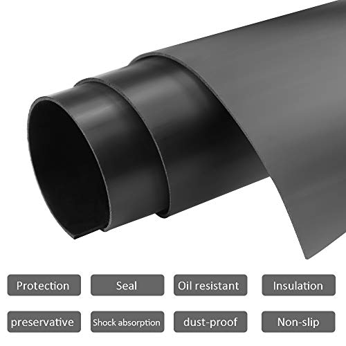 Dgsl RUB01 Neoprene Rubber Sheet, Solid Rubber Sheets, Rolls & Strips For Diy Gaskets, Crafts, Pads, Flooring, Protection, Supports, Leveling, Anti-Vibration thumb #4