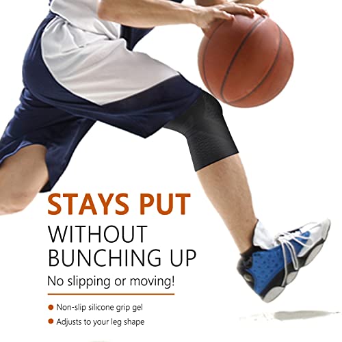 Iseasoo Copper Knee Braces For Knee Pain (2 Pack) - Knee Compression Sleeve Support For Men And Women, Knee Pads For Meniscus Tear, Acl, Arthritis, Joint Pain Relief(Black,M) #TOP1