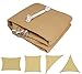 Produktbild Laneetal Sonnensegel Dreieck, Sonnenschutz Garten Balkon Terrasse HDPE atmungsaktiv Schattenspender Dreieckig 5x5x7 m Sand