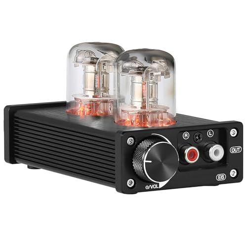 oiakus Amplificador De Auriculares Mini Tubo, Amplificador De Tubo De Válvula, Amplificador De Potencia De Audio De 2 Canales, con Control De Graves Agudos, para Altavoces Pasivos/subwoofer