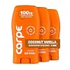 Carpe Underarm Antiperspirant - Coconut Vanilla Deodorant for Women - 100 Hour Sweat & Odor Control - Deodorant for Sweating - Clinical Strength Antiperspirant - Coconut Vanilla Scent - 3 Pack