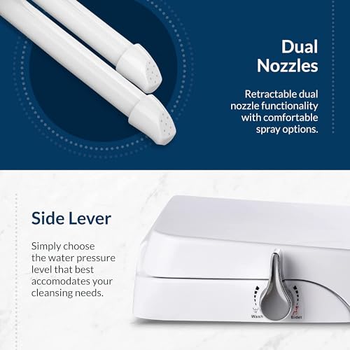 Bio Bidet SLIM ZERO Non Electric Bidet Toilet Seat Round thumb #2
