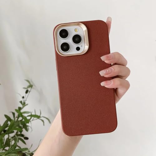 Coque silicone iPhone 15 Pro antichoc étui souple mat marron