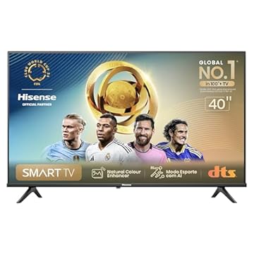Hisense Smart TV FHD 40" Polegadas 40A4N com DTS Virtual X, Game e Sports Mode, Controle por Voz, Share to TV e Compatível com Alexa