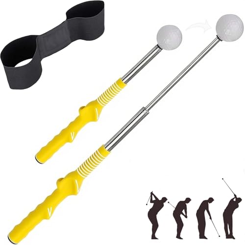 Accessoire pratique golf débutant et sangle posture bras pour corriger le swing à la maison