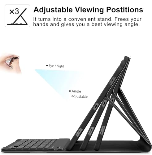 Nanhent Keyboard Case with Screen Protector for Surface Go 4 /Surface Go 3 / Surface Go 2 / Surface Go Tablet, Magnetic Detachable Wireless Keyboard with Premium PU Cover + Tempered Glass by Nanhent - Used condition - Image 4