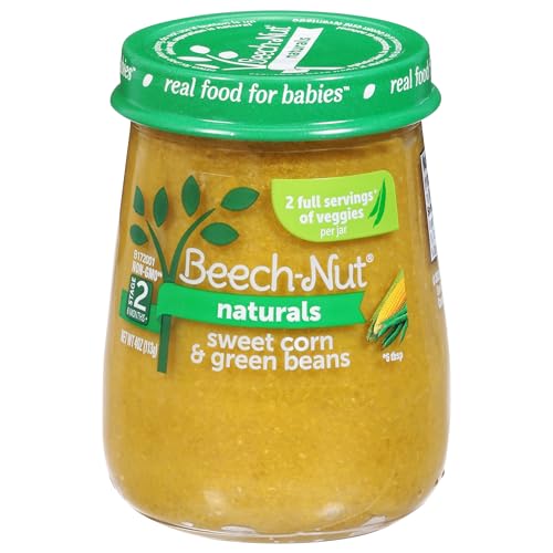 Beech-Nut Naturals Stage 2 Baby Food, Sweet Corn & Green Beans, 4...