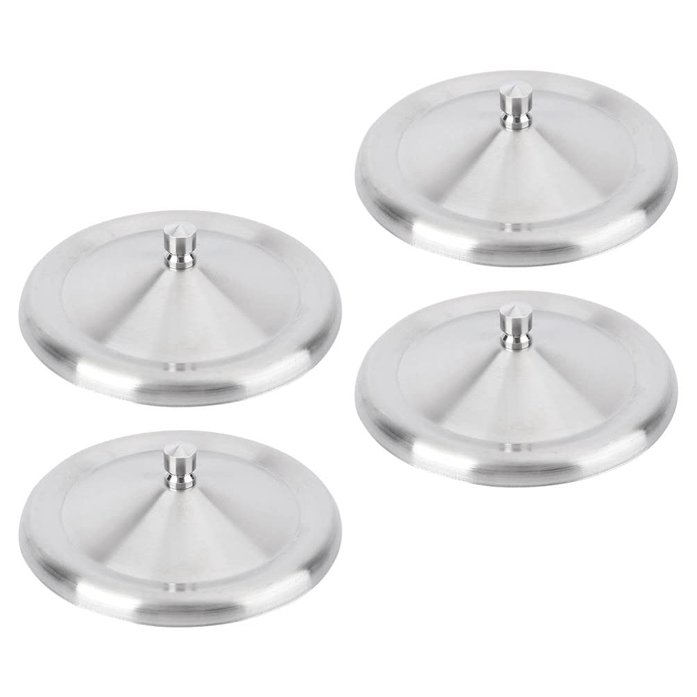 Glass Tumbler Lid Beverage Cup Lid 4pcs Stainless Steel Coffee Mug Cover Metal Cup Covers Tea Water Replacement Home Shop Use- 10CM Drinking Water Bottle