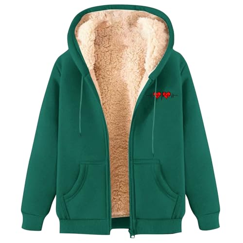 Manteau chaud en polaire verte pour vos balades et sorties citadines