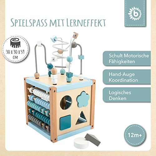 Motorikwürfel Bieco XXL Scandi-Chic Motorikspielzeug für Kinder ab 1 Jahr
