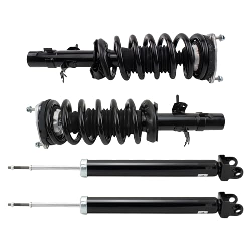 Image of TRQ Front and Rear Complete Strut Assembly & Shock Absorber Kit Complete Strut & Coil Spring Assembly Compatible with 2009-2013 INFINITI G37 2014-2015 Q60