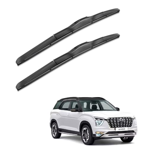 Image of Oshotto Frameless (O.E.M Type) Wiper Blades Compatible with Hyundai Alcazar (26 inch / 16 inch)