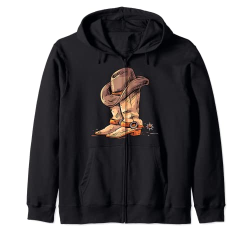 Western Texas Cowboy Country Style para los amantes de los caballos Sudadera con Capucha