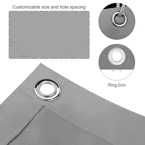 Voile d'ombrage gris clair 1.8x4.5 m pour bloquer la chaleur du soleil