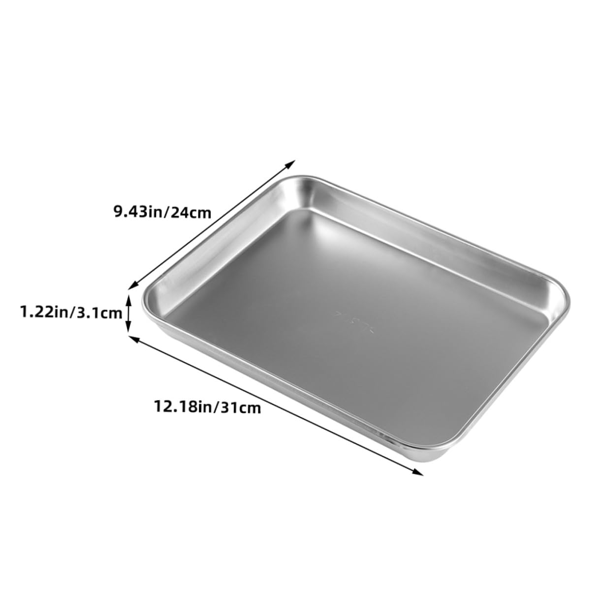 ERINGOGO Vassoio Piatto 2 e Acciaio Medico in Inossidabile Fondo Pezzi Versatile Affidabile Argento per Strumenti Medici in Struttura Sanitaria
