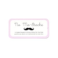 Vista 8 de No Mo-Stache Shark Tank - Tiras de cera de labios para depilación, 24 tiras de cera hipoalergénicas para labio superior, barbilla, cejas y cara