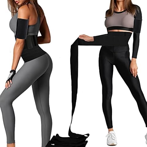 Waist Trainer for Women Invisible Shaper Belt Tape Tightness Adjustable with Arm Trimmers for Postpartum Recovery Fast Waist Fitness Exercise Black,blue Cover